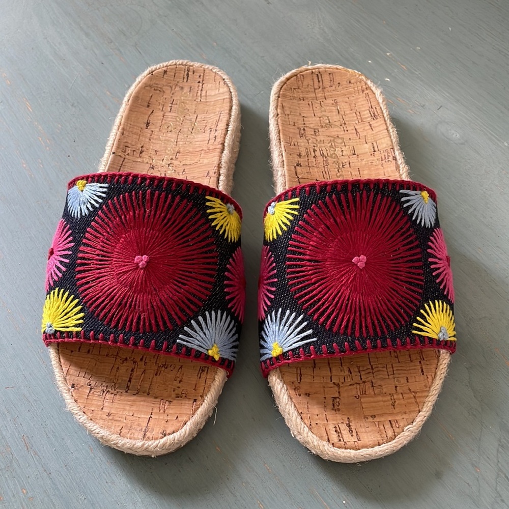 Jack Rogers Bettina Embroidered Slide